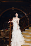 Ndyad Mermaid Spaghetti Strap Long Prom Dresses Elegant Tulle Beaded Birthday Evening Dress HZ1024