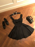 Ndyad Straps A-Line Short Hoco Dresses Satin Birthday Dress Cute Party Formal Dress HZ1024
