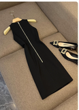 Ndyad Jewel Sheath Formal Dresses Cute Satin Rhinestone Hoco Dresses Party Dress HZ1024