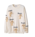 Ndyad doll 3D bear pendant imitation mink sweater HZ1024