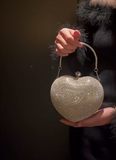 Ndyad New Heart-shaped Rhinestone Evening Handbag Women's Party Bag HZ1024