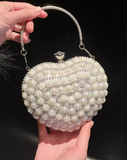 Ndyad Wedding Bag Pearl Heart Shape Banquet Party Handbag HZ1024