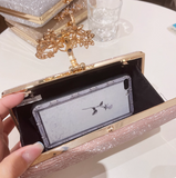 Ndyad Pink Wedding Bag Sparkly Diamond Banquet Party Handbag HZ1024
