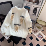 Ndyad doll 3D bear pendant imitation mink sweater HZ1024