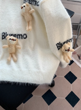 Ndyad doll 3D bear pendant imitation mink sweater HZ1024