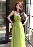 Ndyad retro avocado green sling tea dress HZ1024