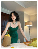 Ndyad French Slim Fit Suspender Hip-wrapped Long Skirt HZ1024