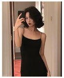 Ndyad French Slim Fit Suspender Hip-wrapped Long Skirt HZ1024