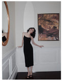 Ndyad French Slim Fit Suspender Hip-wrapped Long Skirt HZ1024