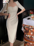 Ndyad slim fit five-quarter sleeve hip dress HZ1024