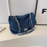 Ndyad Capacity Denim Chain Commuter Messenger Bag HZ1024