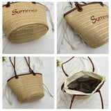 Ndyad beach style straw shoulder bag HZ1024