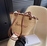 Ndyad beach style straw shoulder bag HZ1024