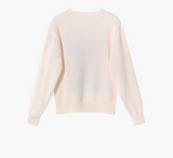 Evafashion pattern crew neck long sleeve sweater HZ1024