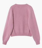 Evafashion round neck loose cardigan HZ1024