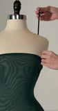 Ndyad Sheath Spaghetti Strap Formal Dress Short Party Dress Chiffon Dark Green Homecoming Dress HZ1024