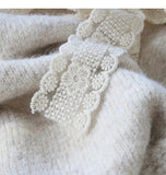 Evafashion lace lace-up thickened soft knitted cardigan HZ1024