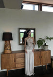 Ndyad Sheath Halter Long Prom Dresses Chiffon Lace Applique Backless Birthday Dresses Formal Dresses HZ1024