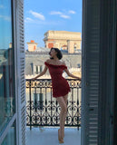 Ndyad Bodycon Burgundy Birthday Dresses, Lace Homecoming Dresses, Off-the-shoulder Short Prom Dresses HZ1024