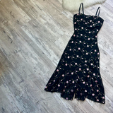 Ndyad Spaghetti Strap Sheath Beaded Chiffon Short Prom Dresses, Vintage Black Homecoming Dresses HZ1024