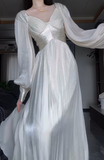 Ndyad Off-the-shoulder Sheath Long Prom Dresses, Long-sleeved Formal Evening Dresses HZ1024