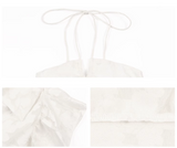 Evafashion holiday style French A-line halter neck backless long dress HZ1024