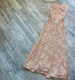Ndyad Strapless Sheath Chiffon Beaded Long Prom Dresses, Sparkly Backless Formal Evening Dresses HZ1024