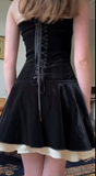 Ndyad Strapless A-Line Velvet Short Prom Dresses, Black Homecoming Dresses, Sleeveless Birthday Dresses HZ1024