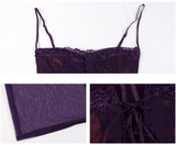 Evafashion backless printed lace suspender hip skirt HZ1024