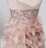 Ndyad Spaghetti Strap Bodycon Short Prom Dresses, Sleeveless Homecoming Dresses Pink Birthday Dresses HZ1024
