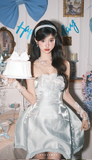 Ndyad Strapless Ball Gown Satin Short Prom Dresses Sleeveless Homecoming Dresses Birthday Dresses HZ1024