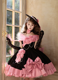 Ndyad Ball Gown Satin Off-the-shoulder Birthday Dresses Pink Lolita Dresses HZ1024