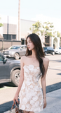 Ndyad Strapless Sheath Homecoming Dresses, Tulle Applique Sleeveless Short Prom Dresses HZ1024