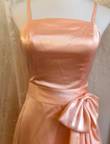 Ndyad Spaghetti Strap Sheath Short Prom Dresses, Coral Homecoming Dresses HZ1024