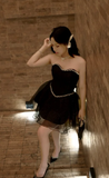 Ndyad Strapless A-Line Birthday Dresses, Black Homecoming Dresses HZ1024