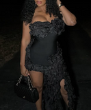 Ndyad Strapless Bodycon Short Prom Dresses, Black Homecoming Dresses HZ1024