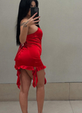 Ndyad Strapless Bodycon Satin Short Prom Dresses, Burgundy Homecoming Dresses HZ1024