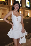 Ndyad Homecoming Dress Spaghetti Straps Cute Birthday Dresses HZ1024