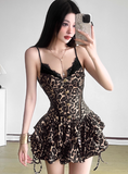 Ndyad Print Homecoming Dresses Spaghetti Straps Sexy Birthday Dresses HZ1024