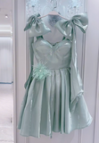Ndyad Short A-Line Prom Dresses, Green Homecoming Dresses, Cute Birthday Dresses HZ1024