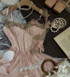 Ndyad Spaghetti Strap A-Line Long Prom Dresses Pink Birthday Dresses Pink Formal Dresses HZ1024