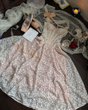 Ndyad Lace Strap A-Line Birthday Dresses Pink Formal Dresses HZ1024