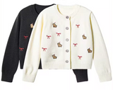 Ndyad style dog embroidered knitted cardigan HZ1024