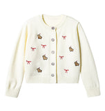 Ndyad style dog embroidered knitted cardigan HZ1024