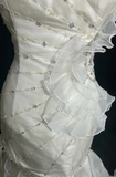 Ndyad Sweetheart Mermaid Sleeveless Long Wedding Dresses Beaded White Bridal Gowns HZ1024