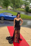 Ndyad Strapless Sheath Short Prom Dresses Tulle Beading Black Homecoming Dresses HZ1024