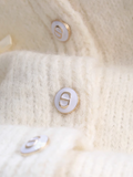 Ndyad French Chanel Style Bow Round Neck Knitted Cardigan HZ1024