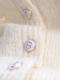 Ndyad French Chanel Style Bow Round Neck Knitted Cardigan HZ1024