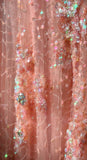 Ndyad Mermaid Coral Formal Dresses Tulle Sequin Sweetheart Neck Long Prom Dresses Coral Evening Dresses HZ1024