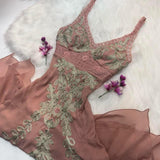 Ndyad Spaghetti Strap Sheath Short Prom Dresses Chiffon Applique Homecoming Dresses Dusty Pink Formal Dresses HZ1024